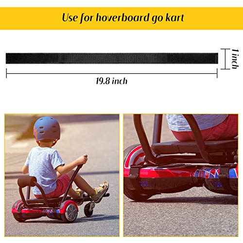 Sumind 8 Pieces Adjustable Hoverboard Replacement Straps - Hook and Loop Fastening - Kart Accessories - Self Balance Scooter (19.8 Inches) - Image 2