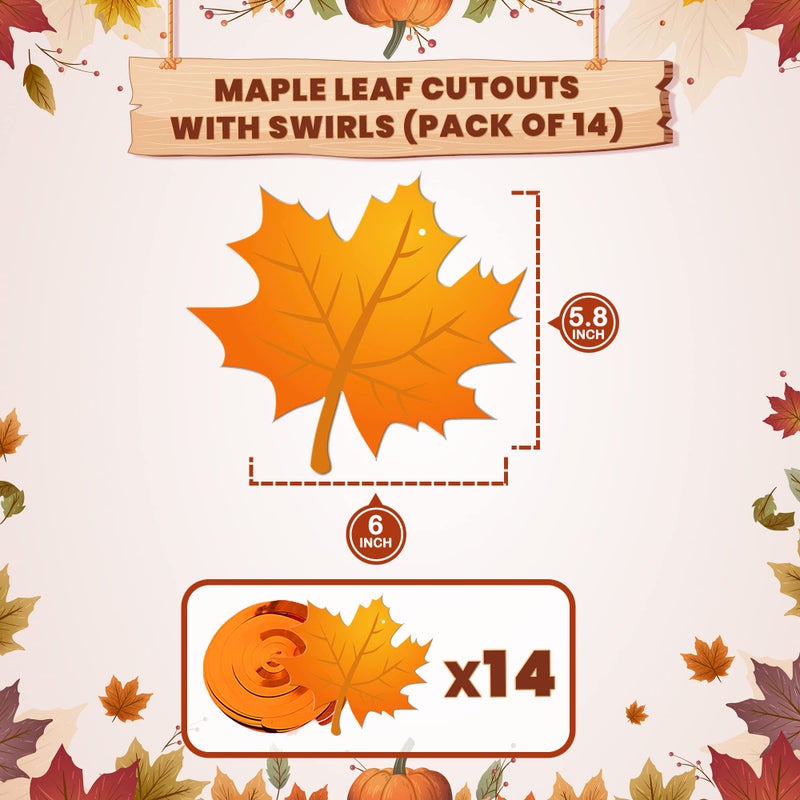 KatchOn, Fall Leaves - Pack of 30, No DIY | Hanging Swirls Decorations | Fall Ceiling Decorations for Home, Office, Classroom, Autumn, Thanksgiving, Fall Decor | Thanksgiving Hanging Decoration - Image 2