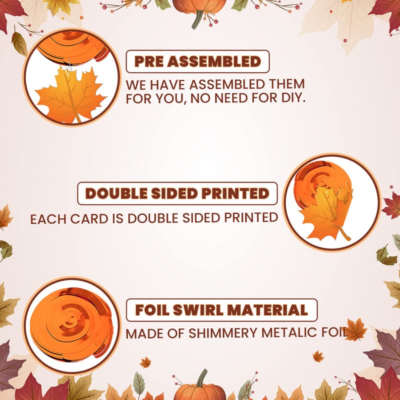 KatchOn, Fall Leaves - Pack of 30, No DIY | Hanging Swirls Decorations | Fall Ceiling Decorations for Home, Office, Classroom, Autumn, Thanksgiving, Fall Decor | Thanksgiving Hanging Decoration - Image 4