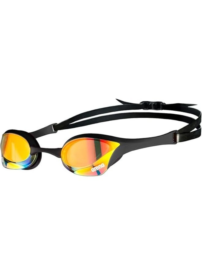 ARINA Swimming goggles with mirrored lenses and 3 adjustable nose bridge sizes, white - Image 2