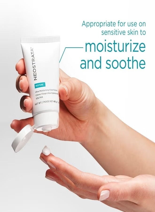 NEOSTRATA Ultra Moisturizing Face Cream Strengthening PHA Emollient with Vitamin E For Dry, Sensitive Skin Non-Comedogenic, Fragrance-Free, 40 g. - Image 2