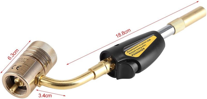 klarako Trigger Start Torch, Gas Self Ignition Turbo Torch Brazing Soldering Propane Welding Plumbing Gun Tool with Ignition Switch and Flame Control Switch - Image 3