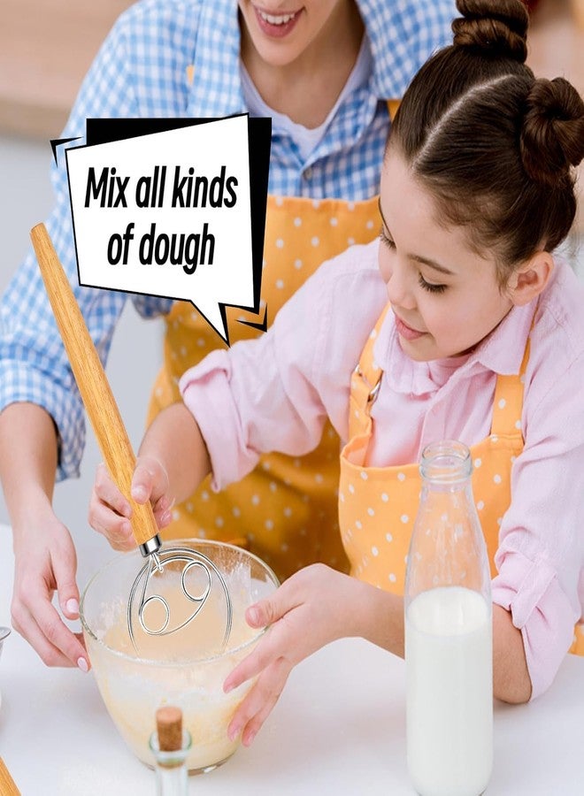 QWEPTY (More Efficient) 10" Danish Dough Whisk 403 Stainless Steel Dutch Style Bread Dough Hand Mixer Blender Plastic Handle Kitchen Baking Tools Artisian Blender[ Food Grade - Non Slip Long-Handle] - Image 3