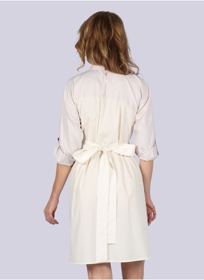 NIVA FASHION HOUSE - Frankfort Street - Off White Mini Dress - Image 1
