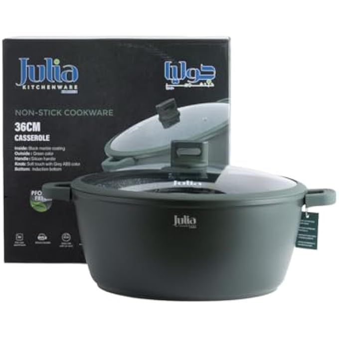 Julia ElitePro Casserole With Lid 36CmGreen - Image 1