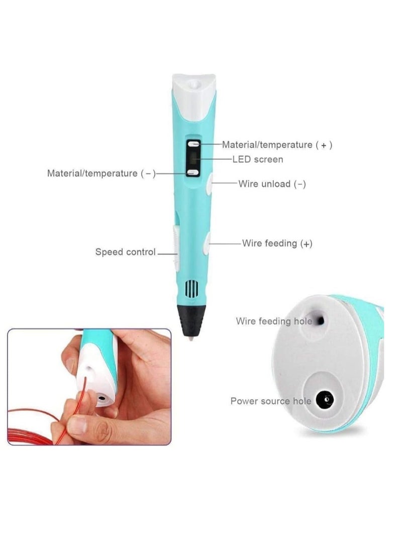 Generic 3D Pen Set for Kids Children Adults Gift, Creative Toys 3D Printer Pen with PLA Filament  - Image 2