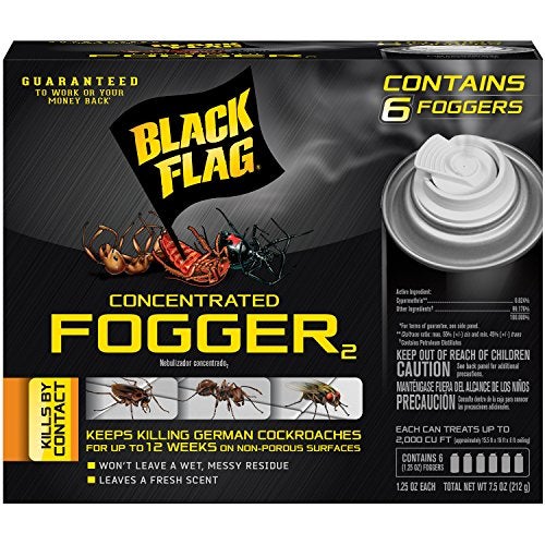 Black Flag Concentrated Fogger, 6 Count-1.25 Ounce Cans, Indoor Insecticide, 1 Pack - Image 1