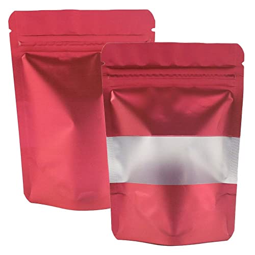 DEERA Matte Red Ziplock Stand Up Pouch 170x265mm Pack of 50 - Image 1
