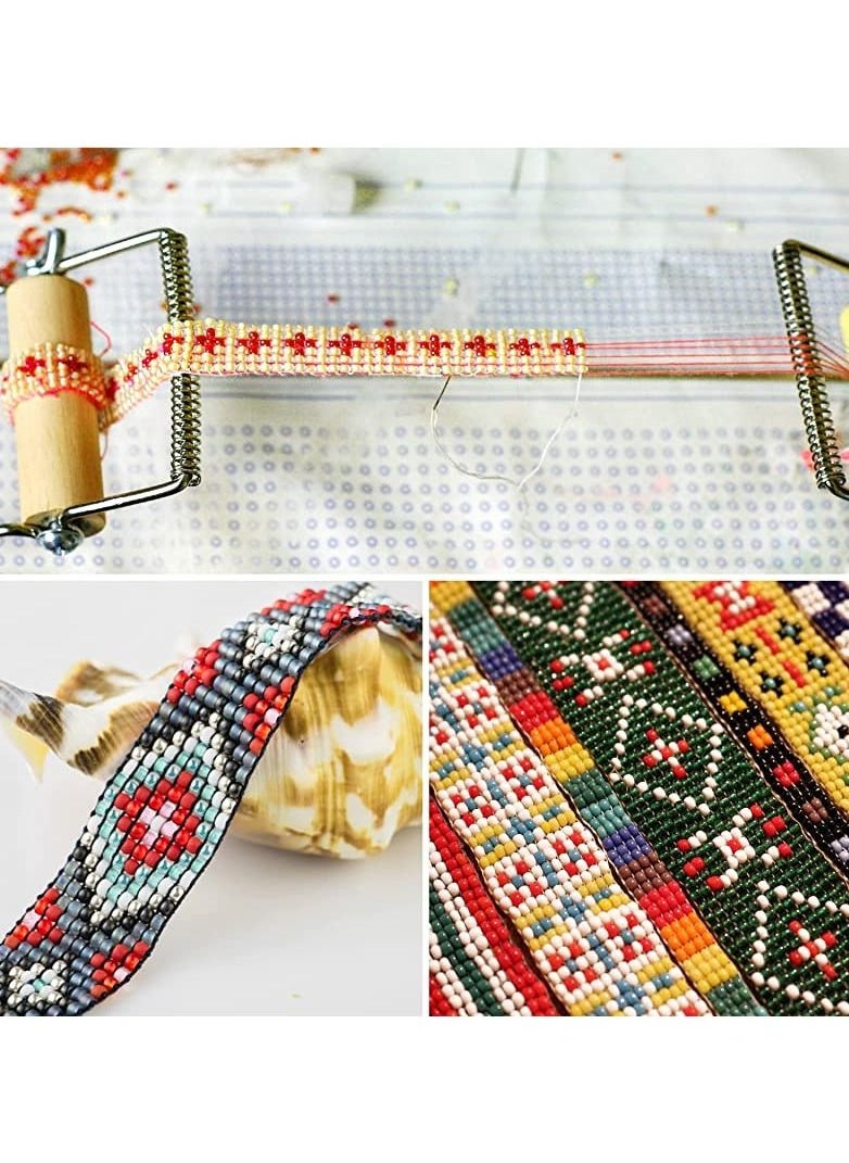 Mountain Gems - Frame Bead Loom Kit for Beaded Bracelets Earrings Belts Making Includes Seed Beads - Image 1