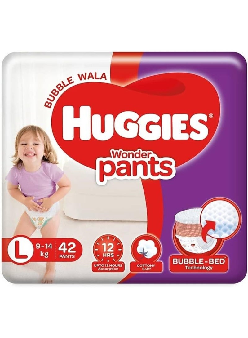 Huggies Wonder Pants Large Size Diapers - L (42 Pieces) - Image 1