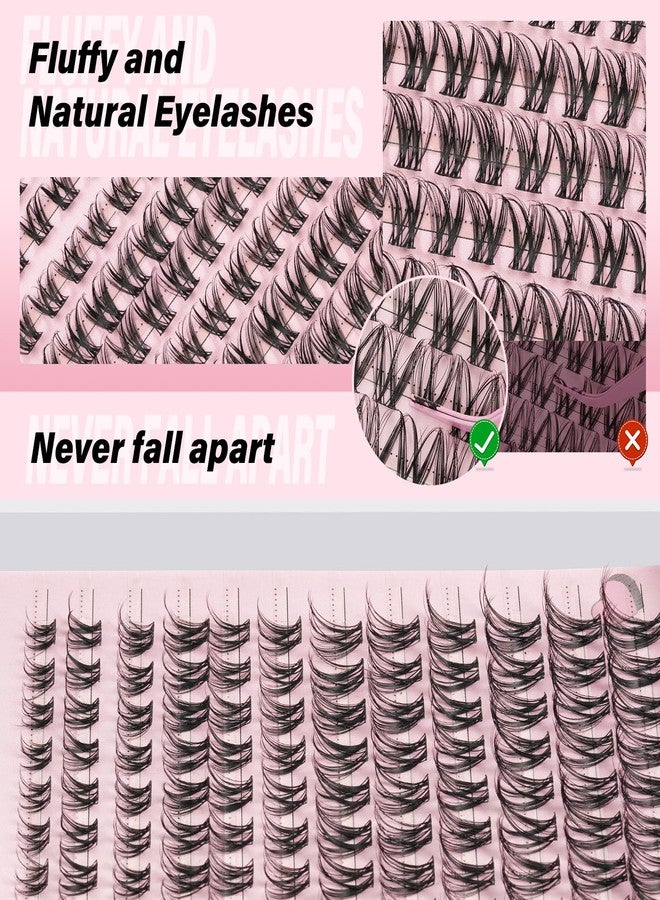 NYCAAR Lash Clusters Natural Look 120pcs D Curl 8-18MIX Eyelash Clusters Wispy Anime Individual Lashes with Soft Thin Band DIY Fluffy Lash Extension at Home(NY04) - Image 5
