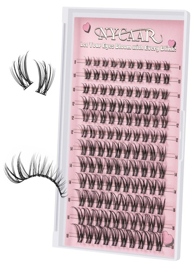 NYCAAR Lash Clusters Natural Look 120pcs D Curl 8-18MIX Eyelash Clusters Wispy Anime Individual Lashes with Soft Thin Band DIY Fluffy Lash Extension at Home(NY04) - Image 1