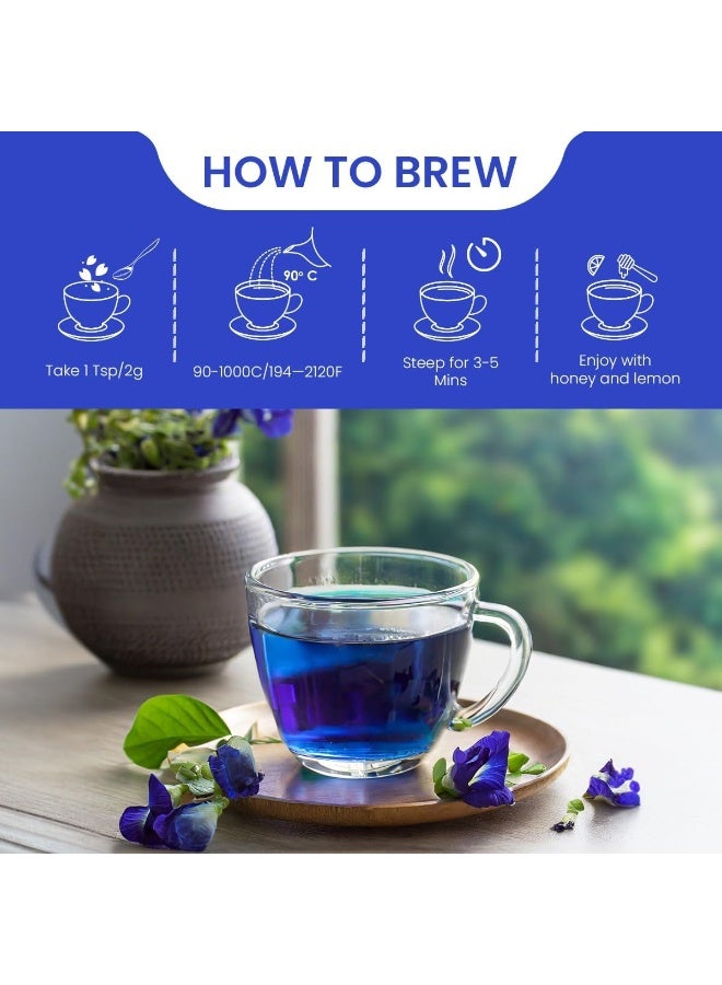 الشاي الأزرق - زهرة البازلاء الفراشة الغريبة من المزارع العضوية في تايلاند، هوريكا (500 جم) - Image 5