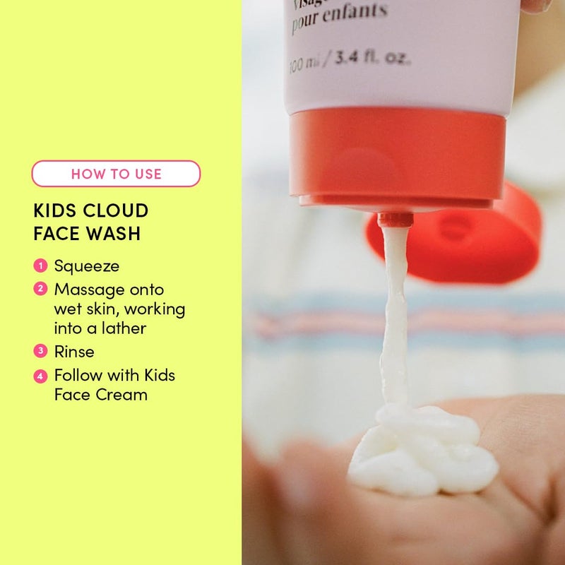 Evereden Kids Cloud Face Wash: Tropical Sorbet, 3.4 fl oz | Creamy  Fun Skin Care for Kids | Easy-to-Use Kids Face Wash | Non-toxic Kids Skin Care for Sensitive Skin - Image 4