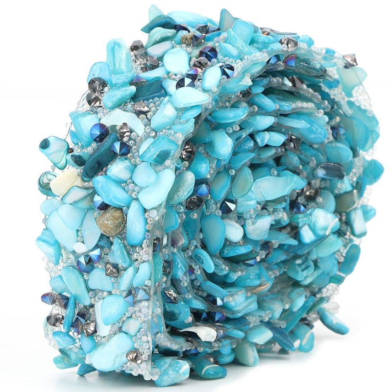 1m DIY Shiny Colorful Stone Trim Ribbon Decoration Accessory Crafts Sewing Dress Decor(#05) - Image 2