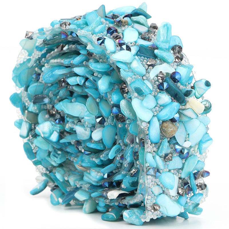 1m DIY Shiny Colorful Stone Trim Ribbon Decoration Accessory Crafts Sewing Dress Decor(#05) - Image 3