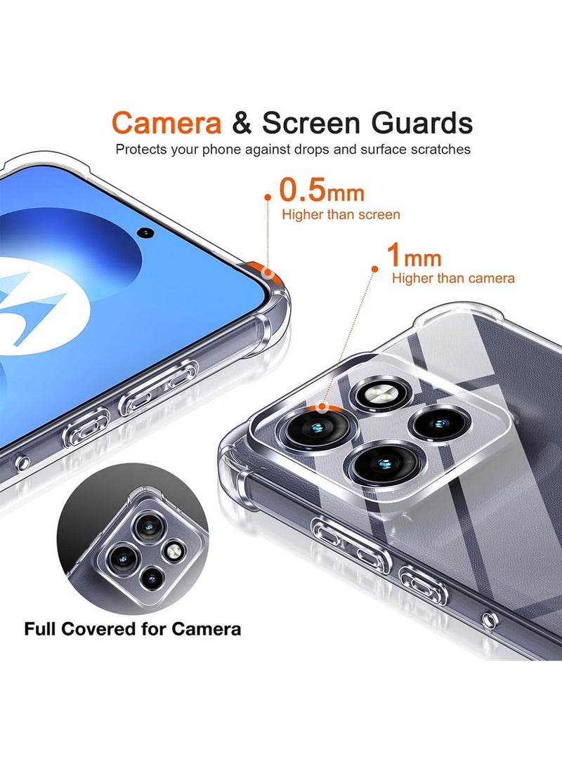 Techie Motorola Edge 50 TPU Bumper Corner Case with Camera Lens Protection Transparent Protective Back Cover - Image 4