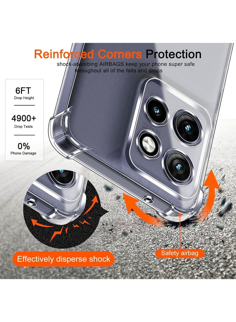 Techie Motorola Edge 50 TPU Bumper Corner Case with Camera Lens Protection Transparent Protective Back Cover - Image 3