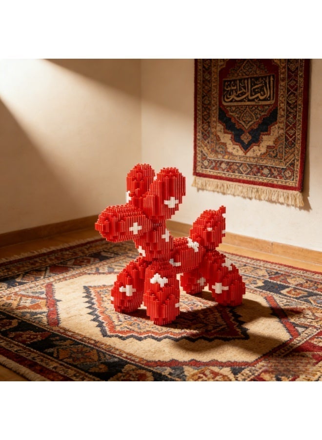 مكعبات بناء على شكل كلب بالوني ملون - أحجية تعليمية غير سامة - مكعبات بناء على شكل كلب بالوني لطيف - - Image 4