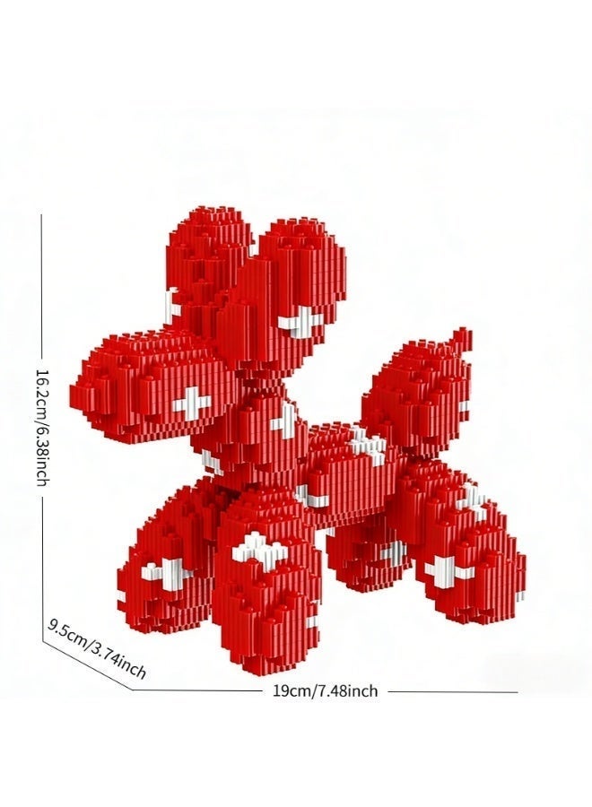 مكعبات بناء على شكل كلب بالوني ملون - أحجية تعليمية غير سامة - مكعبات بناء على شكل كلب بالوني لطيف - - Image 2