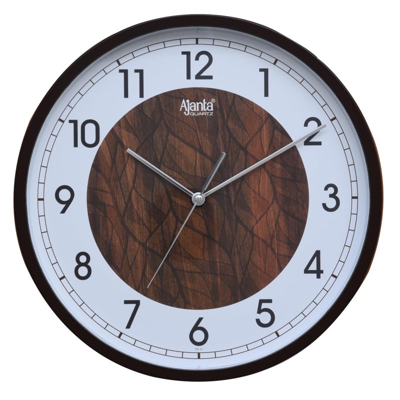 Orpat Ajanta Analog Wall Clock for Home and Offices Silent Sweep Movement 12 Inches Wall Clock (Brown_30 x 30 x 4 cm), Plastic - Image 4