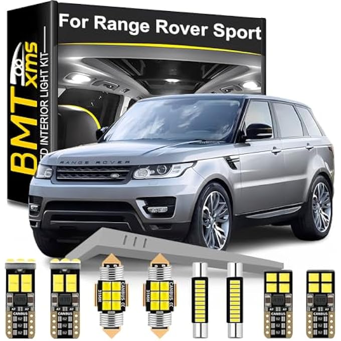 BMT xms طقم إضاءة داخلية LED مكون من 21 قطعة بديلة لسيارة لاند روفر رينج روفر سبورت L320 2005-2013، مصابيح بيضاء باردة 6000 كلفن - Image 1