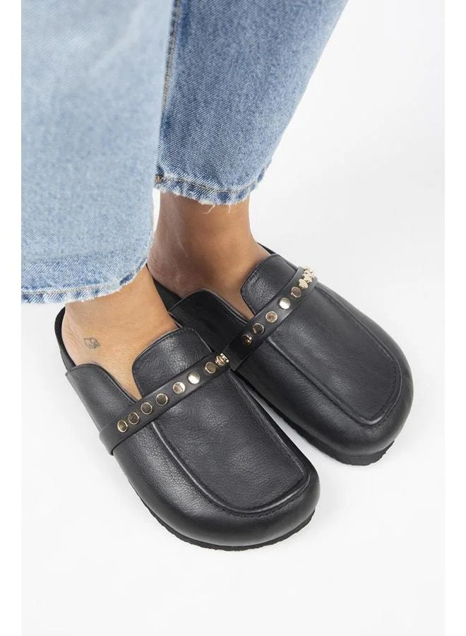 Manijero  Bonita 2 Women's Genuine Leather Toe-Loop Black Sandal. for Women | Best Price UAE