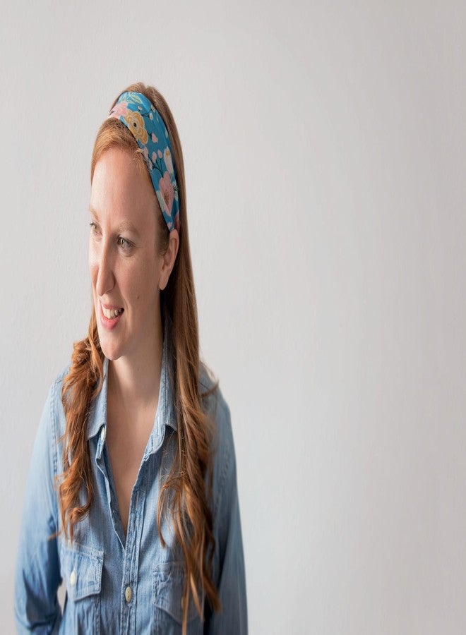 Karma Shelly Floral Headband for Women - Thin - Fabric Headband and Stretchy Hair Scarf - Image 3
