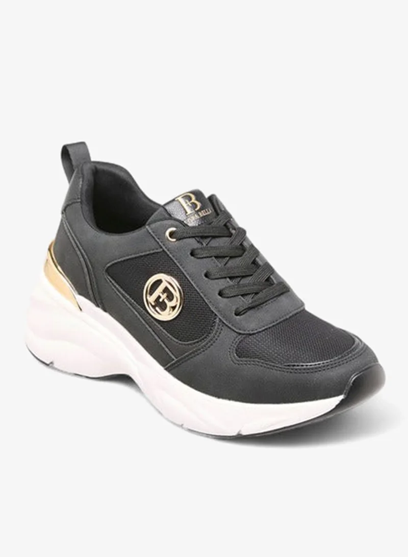 Flora Bella By Shoexpress Women Logo Accent Sneakers with Lace-Up Closure