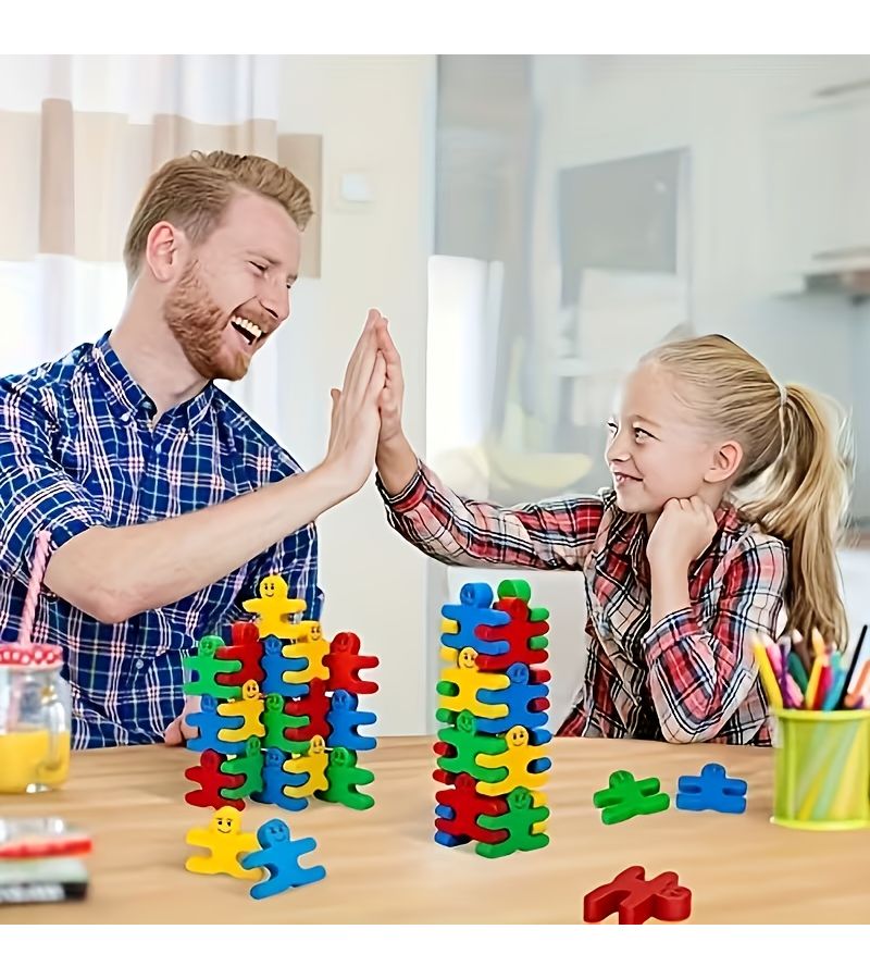 32pcs Collectible Cartoon Balance Wooden Blocks STEM Educational Fine Motor Skills Toy - Image 4