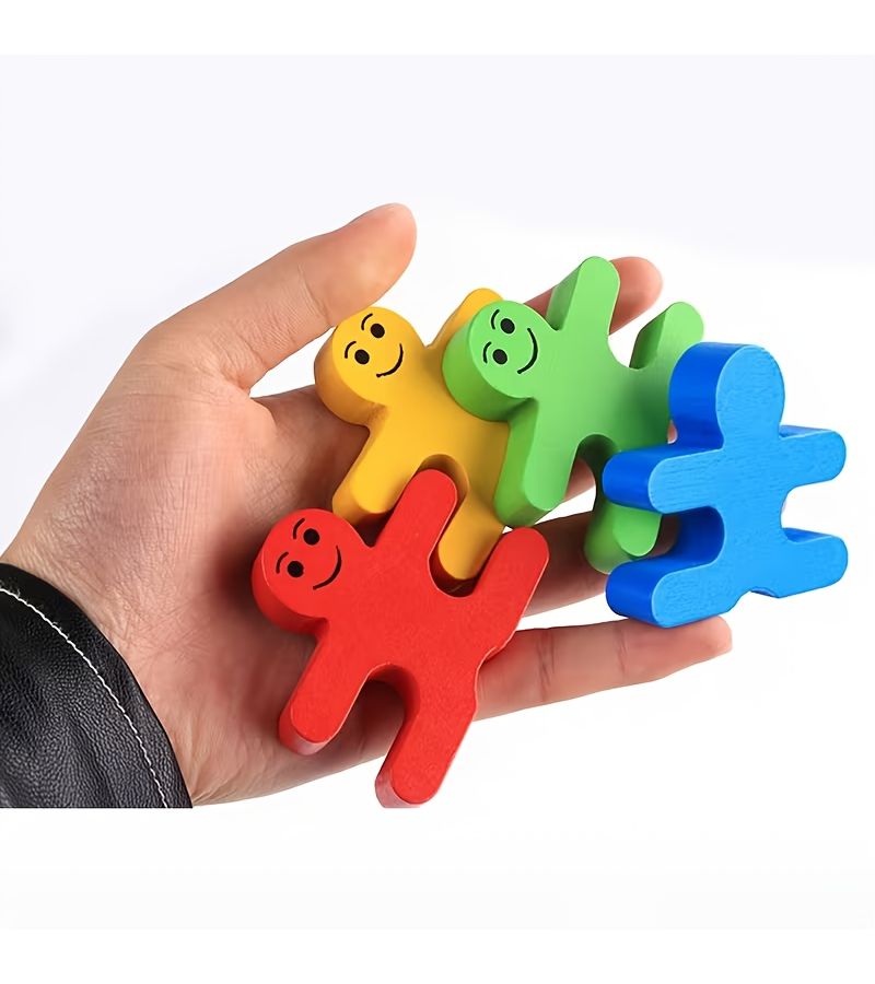 32pcs Collectible Cartoon Balance Wooden Blocks STEM Educational Fine Motor Skills Toy - Image 3