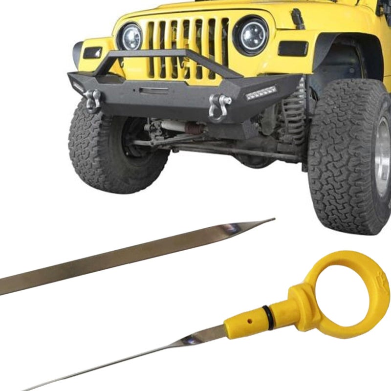 Covnikyer Engine Oil Level Dipstick Indicator Compatible with 19962006 Cherokee Grand Cherokee TJ Wrangler Replacement Front Oil Dipstick 917366