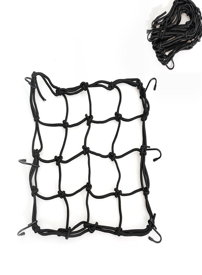 Generic Solid Latex Bungee Cargo Net Pocket Gear Helemt Luggage Netting Mesh Pocket Helmet Net Pocket Baggage Elastic Net Bag for Bike Motorcycle Scooter  - Image 4