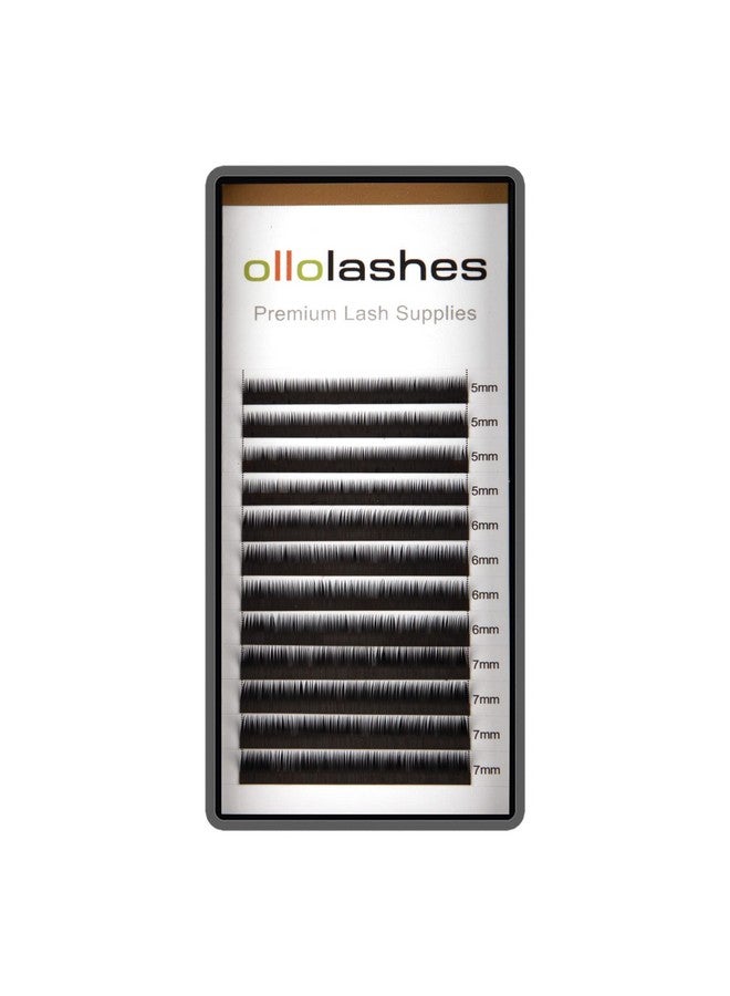 OLLOLASHES Bottom Lash Extension J Curl 0.05Mm Mix57Mm 5Mm 6Mm 7Mm Black Color Bottom Lash Extensions (Mix57Mm 0.05 J Curl) - Image 3