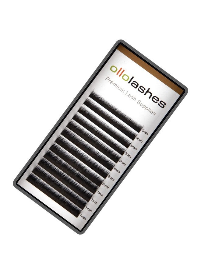 OLLOLASHES Bottom Lash Extension J Curl 0.05Mm Mix57Mm 5Mm 6Mm 7Mm Black Color Bottom Lash Extensions (Mix57Mm 0.05 J Curl) - Image 2