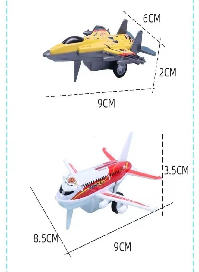 Space Enterprises Mini Metal Fighter Jet and Airplane Set for Kids | Push and Go Unbreakable Friction Powered Aiplane Set Toys | Ideal Gift or Return Gifts for Kids - Multicolor (Pack of 12) - Image 3