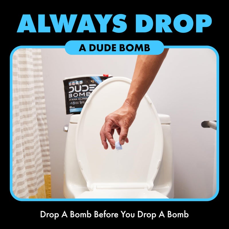 DUDE Bombs - Toilet Stank Eliminator - 1 Pack, 40 Pods - Fresh Scent 2-in-1 Stank Eliminator + Toilet Bowl Freshener - Refreshing Blend of Lavender, Cedar, Lime, and Eucalyptus - Image 2
