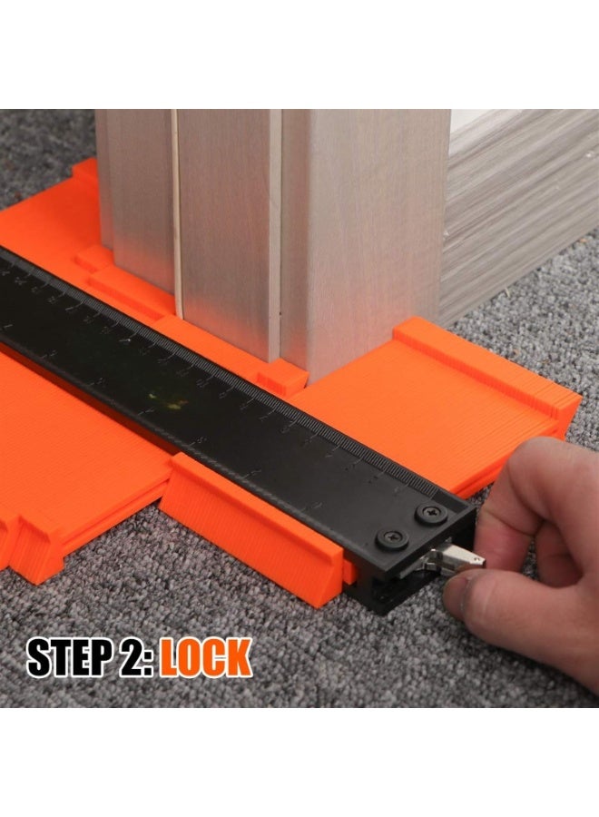 Contour Duplication Gauge-Adjustable Lock-Gift for Men Boyfriend Husband Dad-Precisely Copy Irregular Shape-Irregular Woodworking Tracing-Must Have Tool for DIY Handyman 10 Inch+5 Inch( - Image 5