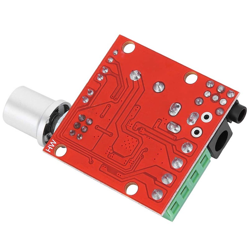 Digital Mini Amplifier Board Amplifier Board, Module Mini Stereo Audio Volume Potentiometer Module PAM8610 DC 8V-12V 2200UF Capacitor for Speakers - Image 5