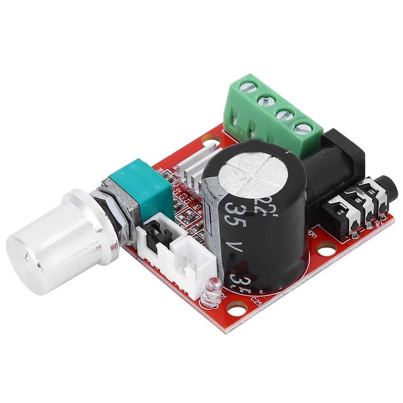 Digital Mini Amplifier Board Amplifier Board, Module Mini Stereo Audio Volume Potentiometer Module PAM8610 DC 8V-12V 2200UF Capacitor for Speakers - Image 3