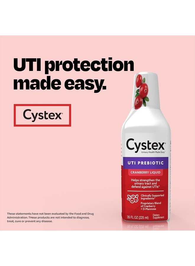 Cystex Urinary Tract Infection Support, Cranberry Prebiotic Supplement for UTI Protection & Urinary Health Maintenance, D-Mannose & Vitamin C, 7.6 oz - Image 3