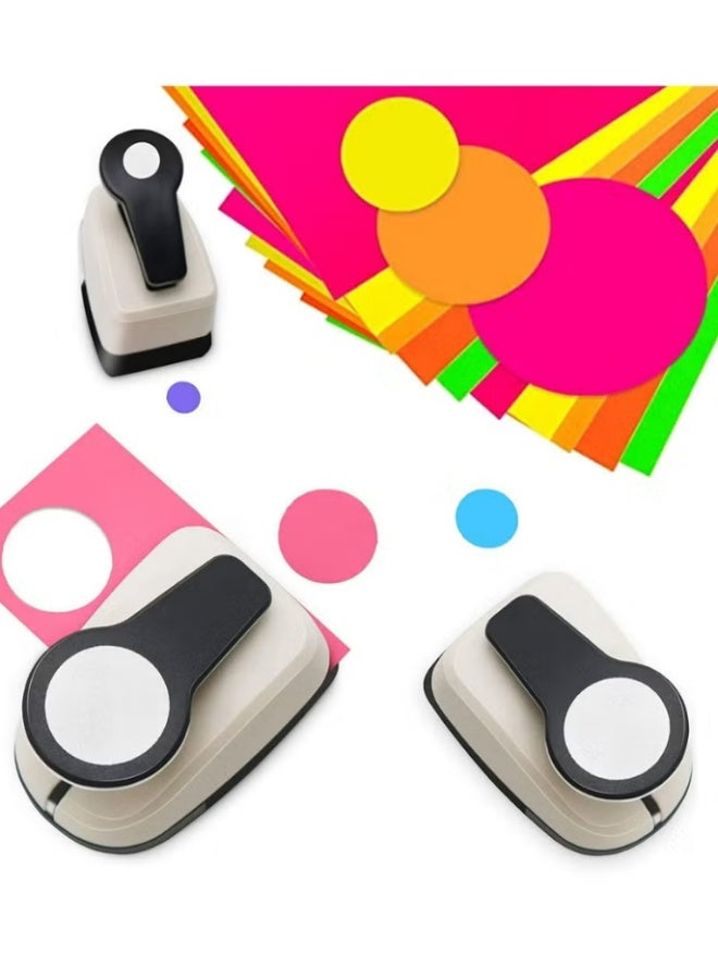 3-Piece Round Punch Set 1-Inch Hole Punch For Making Paper Punch - Image 1
