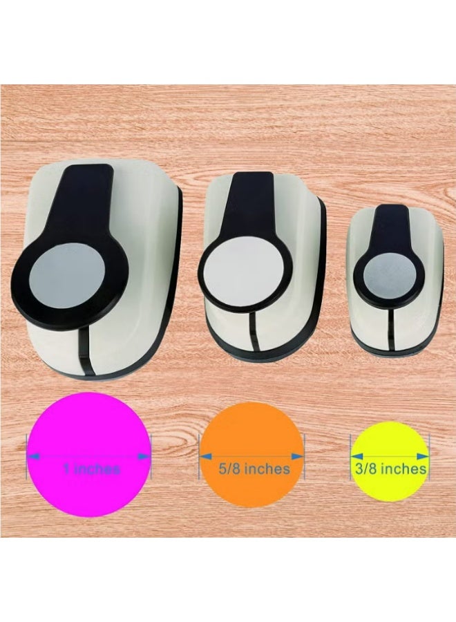 3-Piece Round Punch Set 1-Inch Hole Punch For Making Paper Punch - Image 2