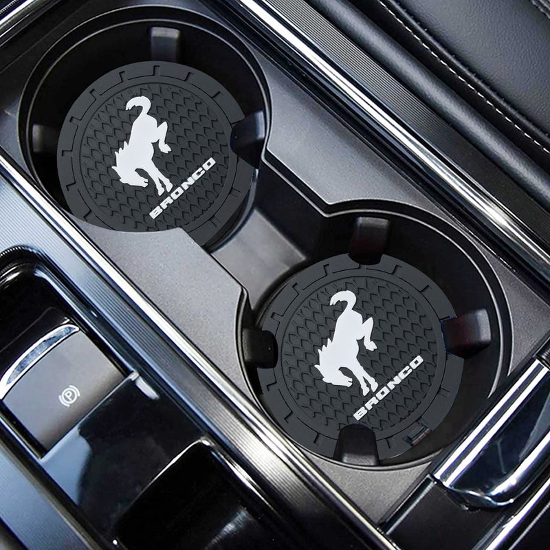 BFIVEANTE Car Cup Holder Coaster for Ford Bronco,Silicone Cupholder Coaster,Car Interior Accessories,2.76 Inch 2 Pieces - Image 4