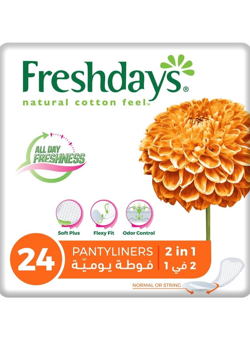 Freshdays 24 Pads Daily Liners Normal 2 In 1