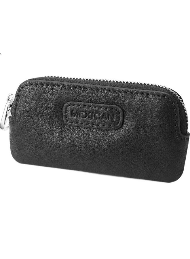 Scarecrow Car Key Case For Men And Women, Top-Grain Leather, Large Capacity, Multifunctional, Coin Storage, Lightweight, Home Use, Access Card Holder - Image 2