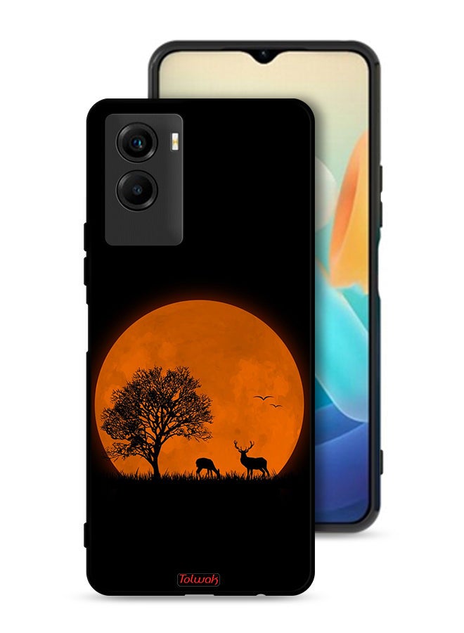 Tolwak Vivo Y55s 5G (2021) Protective Case Cover Evening Moon Art - Image 1