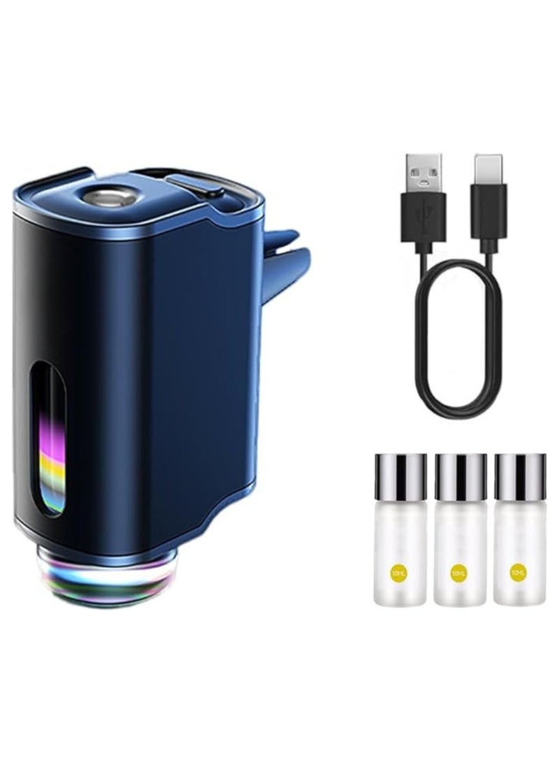 Smart Car Aroma Diffuser – Ultrasonic Mist Humidifier with LED Ambient Light, USB Rechargeable, 3 Spray Modes & Durable Alloy Shell – Compact Essential Oil Machine for Auto, Home & Office (Black)  - Image 2