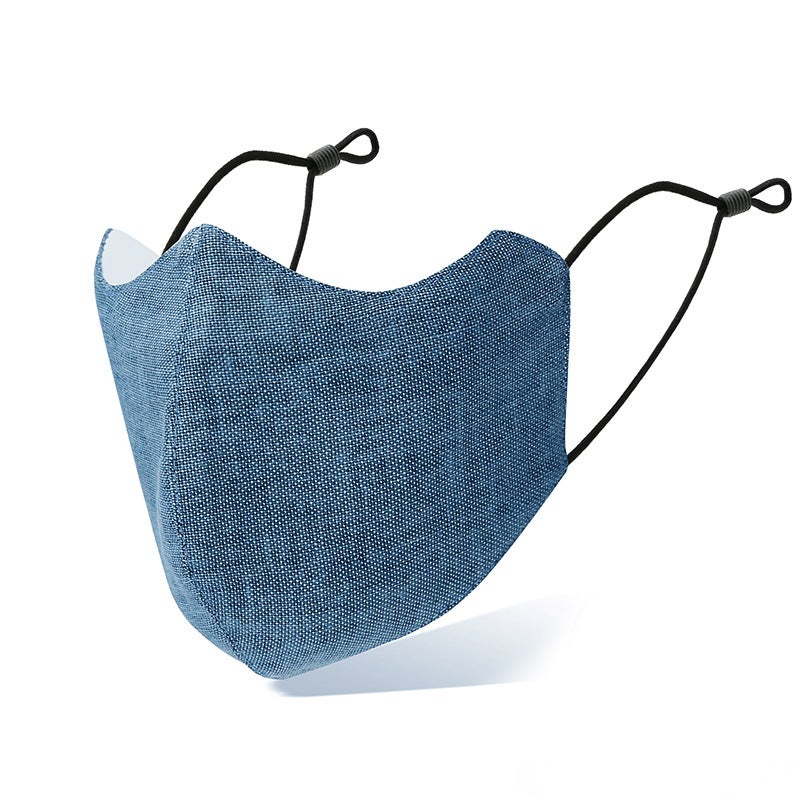 3-Layer Cotton Mask Warm Eye Corner Thickened Amazon Cold Protection 3D Three-Dimensional Autumn and Winter Mask Cloth Mask Cross-Border Denim Blue Denim Blue