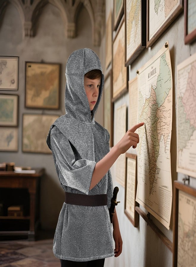 HOMELEX Medieval Knight Imitative Chain Mail Kids Costume Armor Tunic Halloween Renaissance Boy Shirt - Image 5